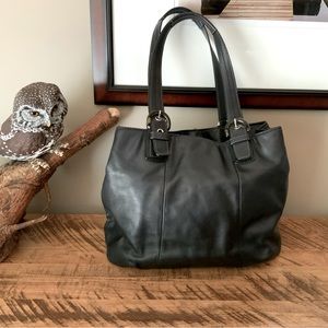 Coach Soho North South Tote #17216 Leather Shoulder Bag
13"L x 5"W x 10.5"H